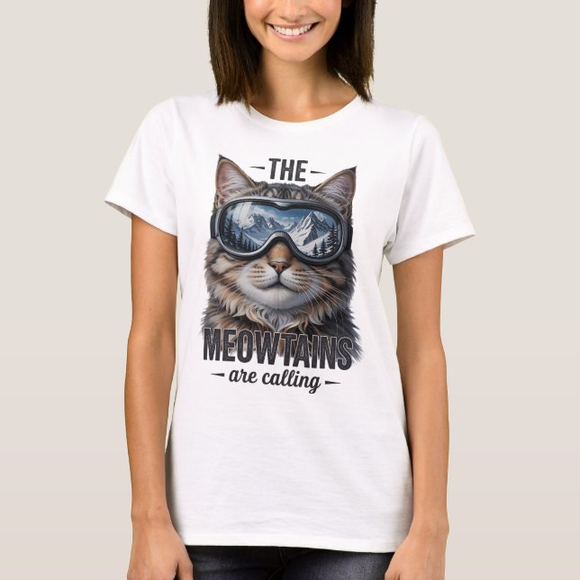 Meowdinerna kallar sig för roligt Cat Lover T Shirt (Framsida)