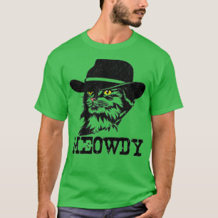 Meowdy Cat Funny Mashup mellan Meow och Howdy (1 T Shirt