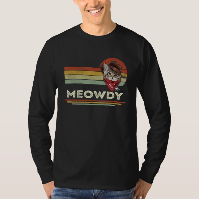 Meowdy Cat Meme Meowdy - Katt T Shirt (Framsida)