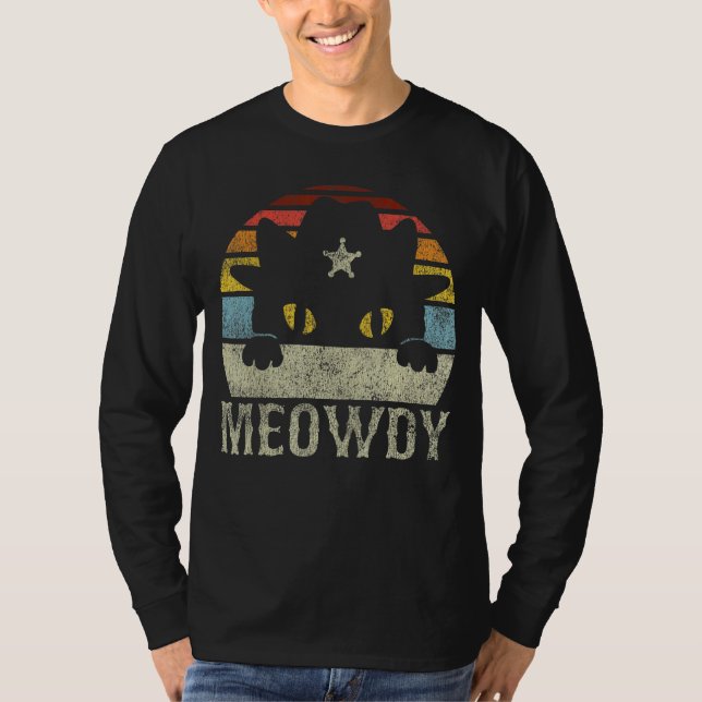 Meowdy Cat Meme T Shirt (Framsida)