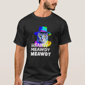 Meowdy Cat Meme Texas Funny Cat Cowboy Premium T Shirt