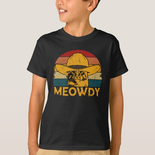 Meowdy Cat T Shirt (Framsida)
