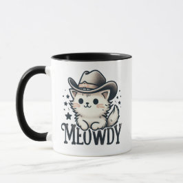 Meowdy cowboy Hat Cactus cat Mugg