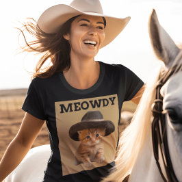 MEOWDY COWBOY KATT KATTUNGE T-SHIRTOR T SHIRT