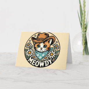 Meowdy Cowboy Kattunge Kort