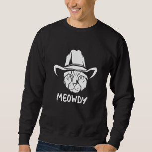 Meowdy Exas Cat Meme Lång Ärmad Tröja