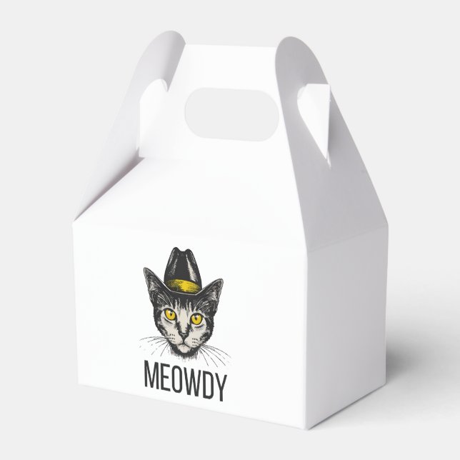 Meowdy Funny Cat Presentaskar (Framsidan Sidan)