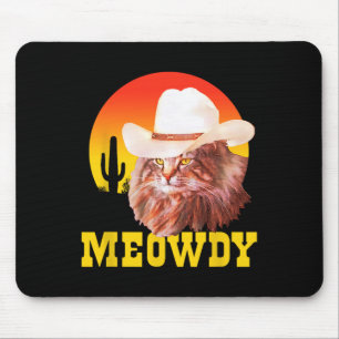 Meowdy! Funny Land Music Cat Cowboy Hat Vintage Musmatta