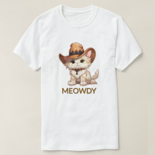 Meowdy Funny Western Cowboy Cat T Shirt
