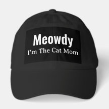 Meowdy jag är kattmamman Anpassad mössa, Rolig kat