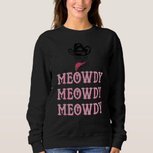 Meowdy Mashup mellan Meow och Howdy Cat Memre Re T Shirt