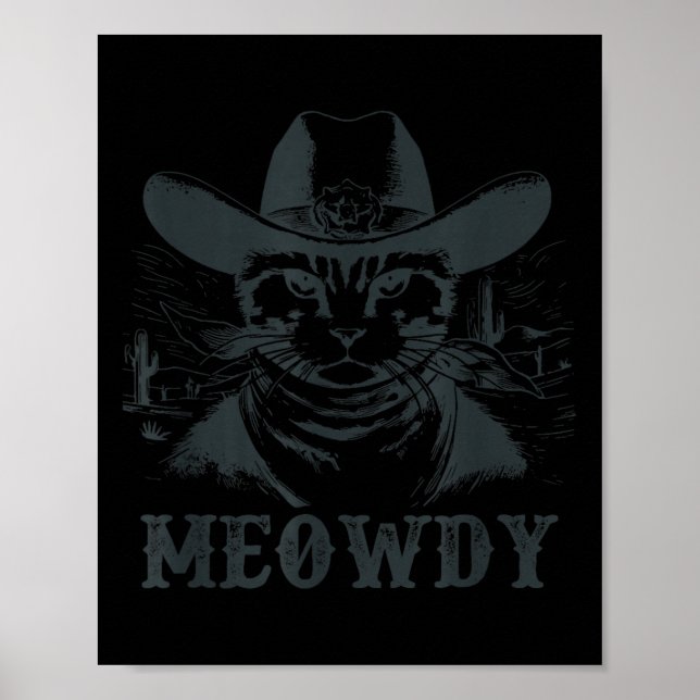 Meowdy - Mashup mellan Meow och Howdy - Lustigt ka Poster (Framsidan)