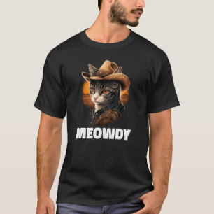 Meowdy Mashup of Meow and Howdy Land Music Cat T Shirt