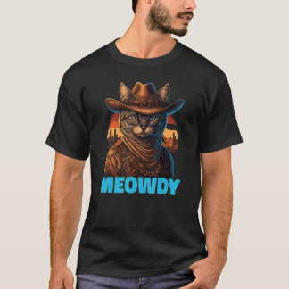 Meowdy Mashup of Meow and Howdy Land Music Cat T Shirt