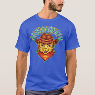 Meowdy Meow Howdy Funny Cat Meme Teas Cowboy Cat L T Shirt