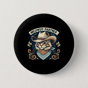 Meowdy Partner Cat Cowboy Hat Howdy Funny Land Knapp