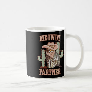 Meowdy Partner Cowboy Cat Westernare Land Kaffemugg