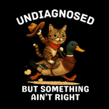 Meowdy-partner Poster lustig utskrift av Cowboycat