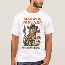 Meowdy Partner – Rolig Cowboy Katt Västerndesign
