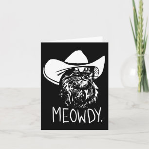 Meowdy Texas Cat Meme Kort