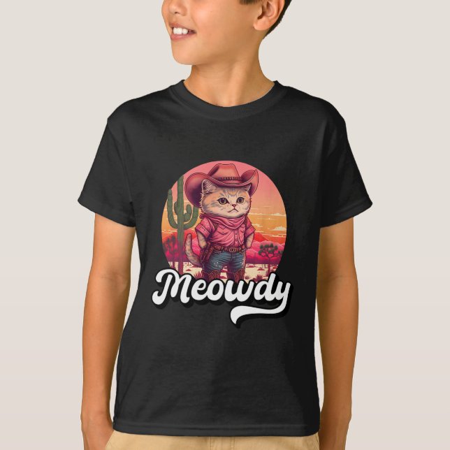 Meowdy Texas Cat Meme Land Music Cowgirl Cute C T Shirt (Framsida)