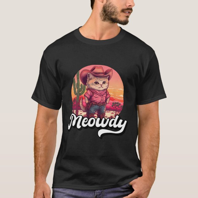 Meowdy Texas Cat Meme Land Music Cowgirl Cute C T Shirt (Framsida)