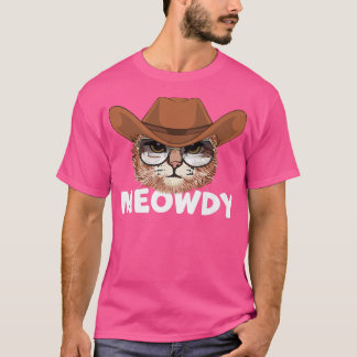 Meowdy Texas Cat Wearing Cowboy Hat Sunglasses Cou T Shirt