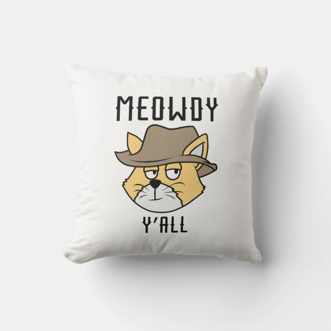 Meowdy Y'all Kudde (Framsida)