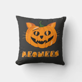 Meoween cute Halloween pumpkin cat  Kudde
