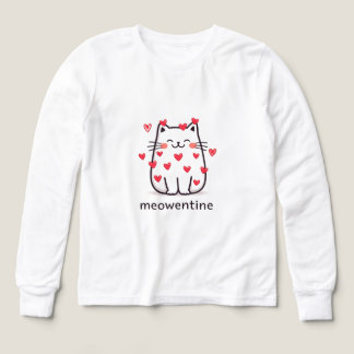 Meowentine Cat Design – Cute Valentine’s Day Love  T Shirt