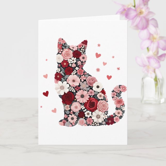 Meowentine’s Day Kattvalentin Kort (Orkide)