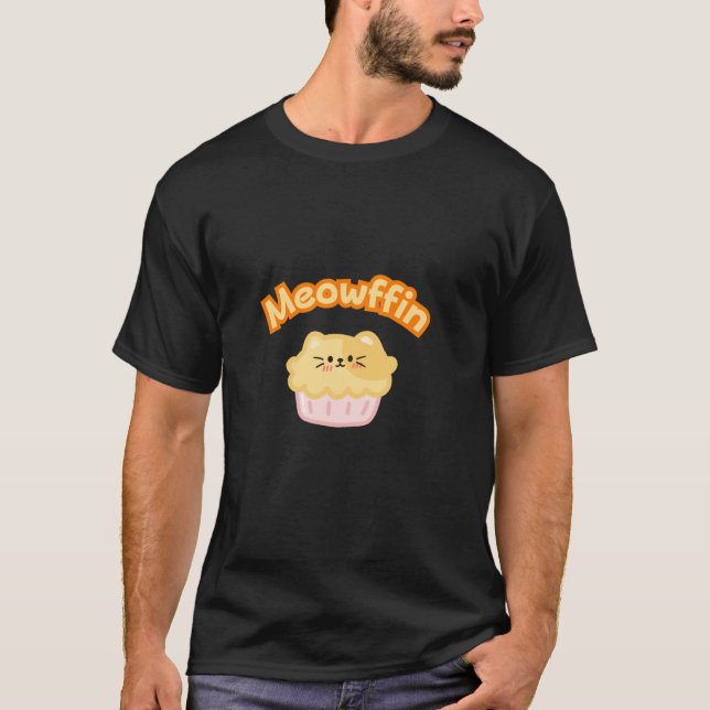 Meowffin Muffin Cute Anime Cat T Shirt (Framsida)