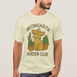 Meowgarita Garden Klubb - Kat & Cactus Tee