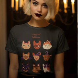 Meowgical Halloween Cats in Costume T Shirt