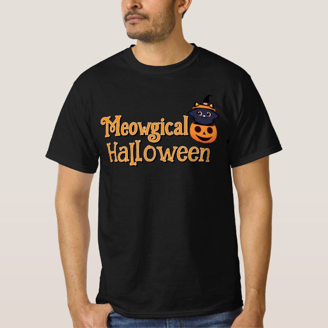 Meowgical Halloween T-Shirt (Framsida)