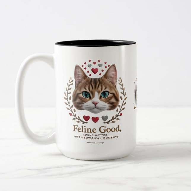 Meowgical Majesty - Kattdjur Bra Cat Mugg (15 oz) (Vänster)