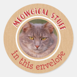 Meowgical Saker Runt Klistermärke