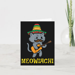 Meowiachi Cat Mariachi Funny Cinco De Mayo Mexican Kort