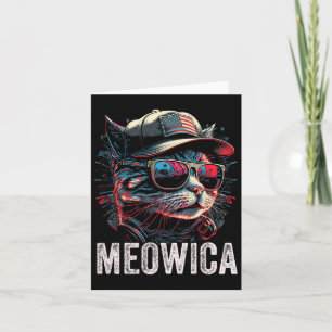 Meowica 4 juli katt amerikansk flagga Amerika Usa  Kort