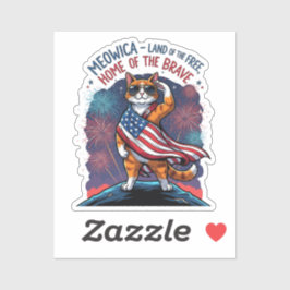 Meowica - Land of the Free Cat Klistermärken