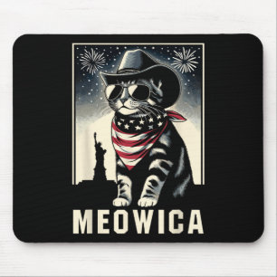 Meowica Usa merica Cat 4:e juli Funny Patriotic Musmatta