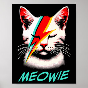 Meowie Cat Rock musik konsert Band Manar Kids Wome Poster