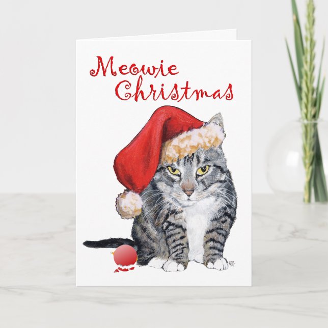 Meowie jul randig katt kort (Framsida)