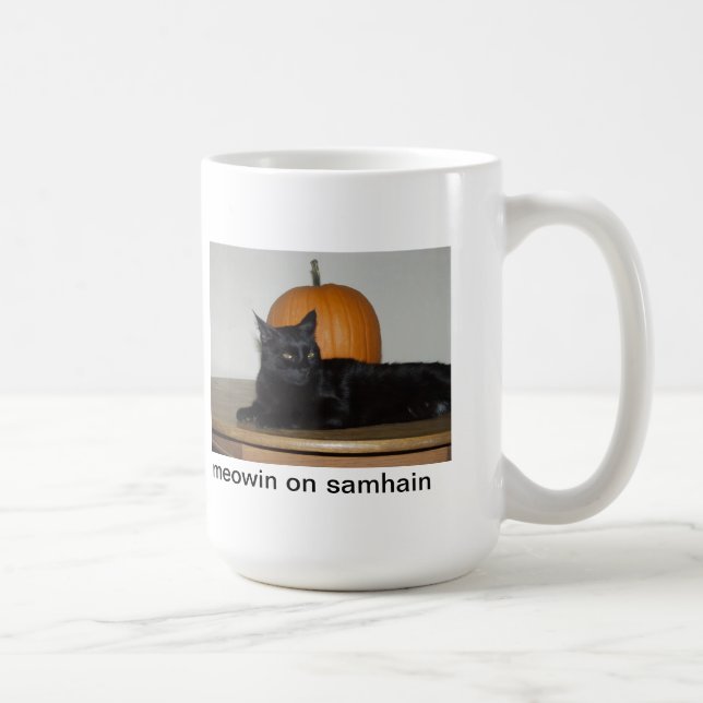 Meowin på Samhain Kaffemugg (Höger)