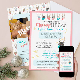 Meowjul Cat Shelter Open House Party Event Inbjudningar