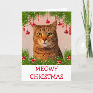 Meowjul Cute Cat Helgdag Helgkort
