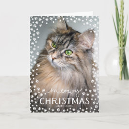 Meowjul Kat med övervikt Helgdag-kort Helgkort