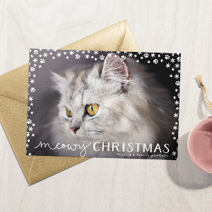 Meowjul - övertäckt fotokort för Helgdag Julkort