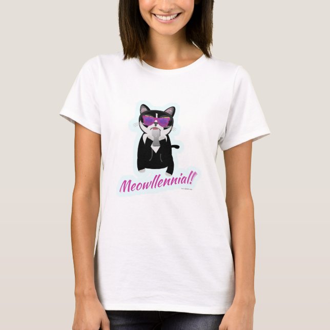 Meowlinneal Funny Coola Cat Generation Slogan T Shirt (Framsida)