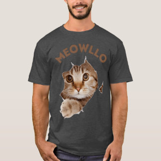 meowllo-kattvänner t shirt